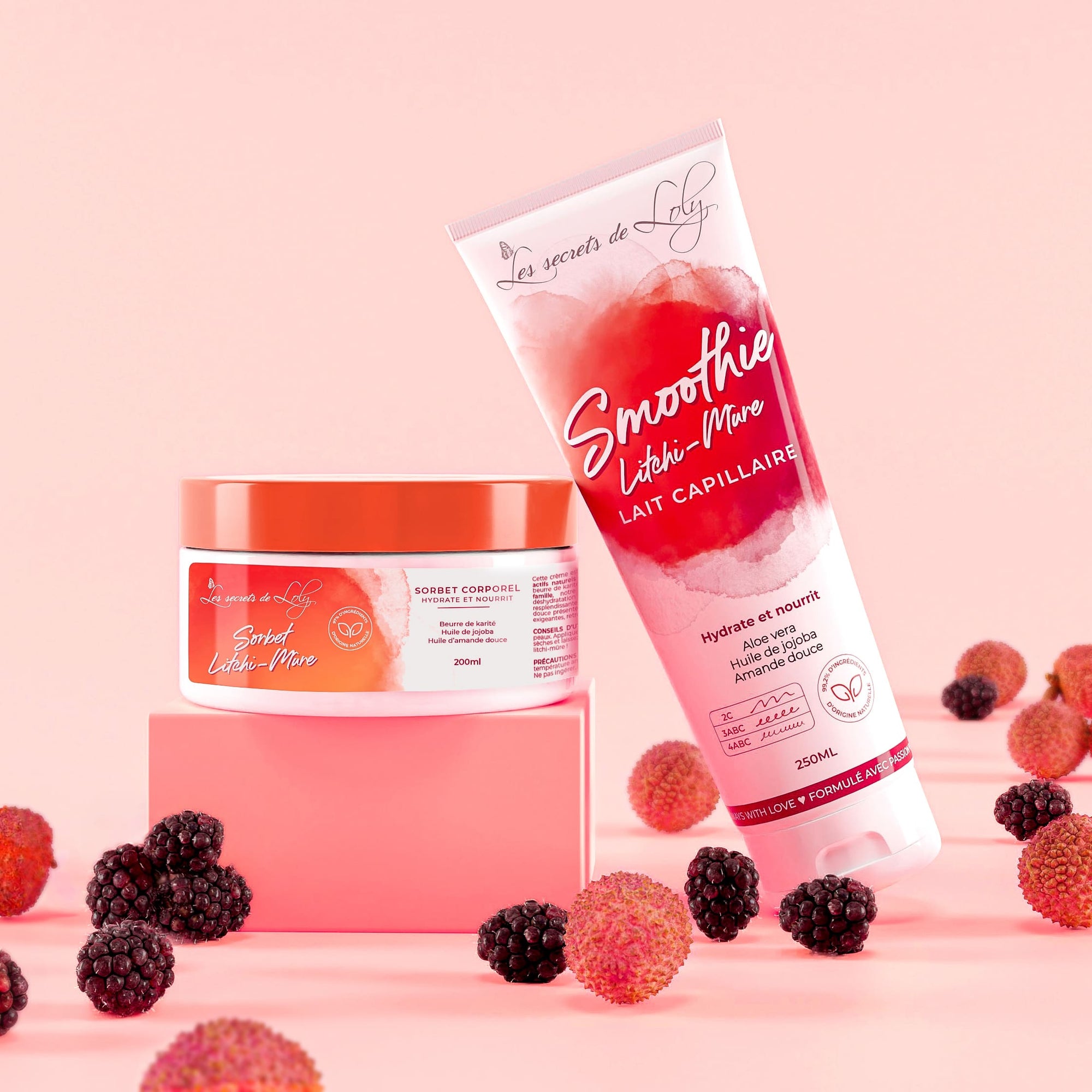 Litchi-Blackberry Fruity Bundle - Sorbet & Smoothie