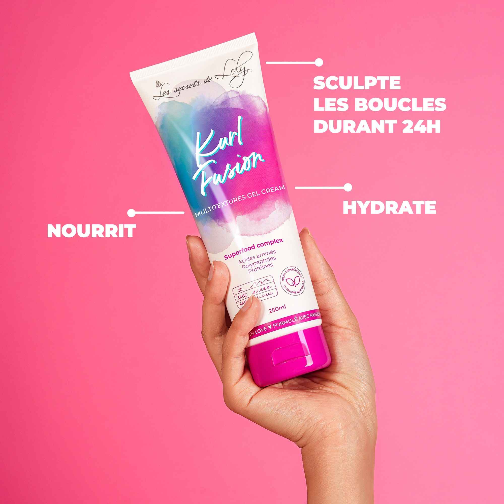 Kurl Fusion - Gel crème coiffant nourrissant et hydratant - 250ml