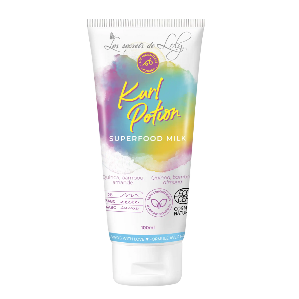 Kurl Potion 100ml - Crème sans rinçage définissante et hydratante pour cheveux ondulés, bouclés ou frisés