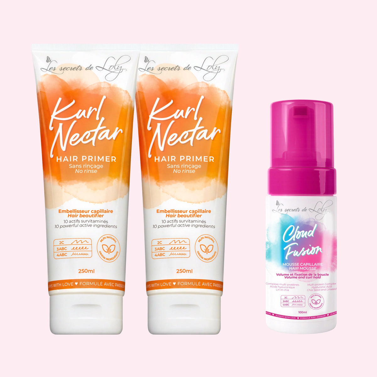 Duo Kurl Nectar Pack (x2) - FREE 100ml fixing mousse