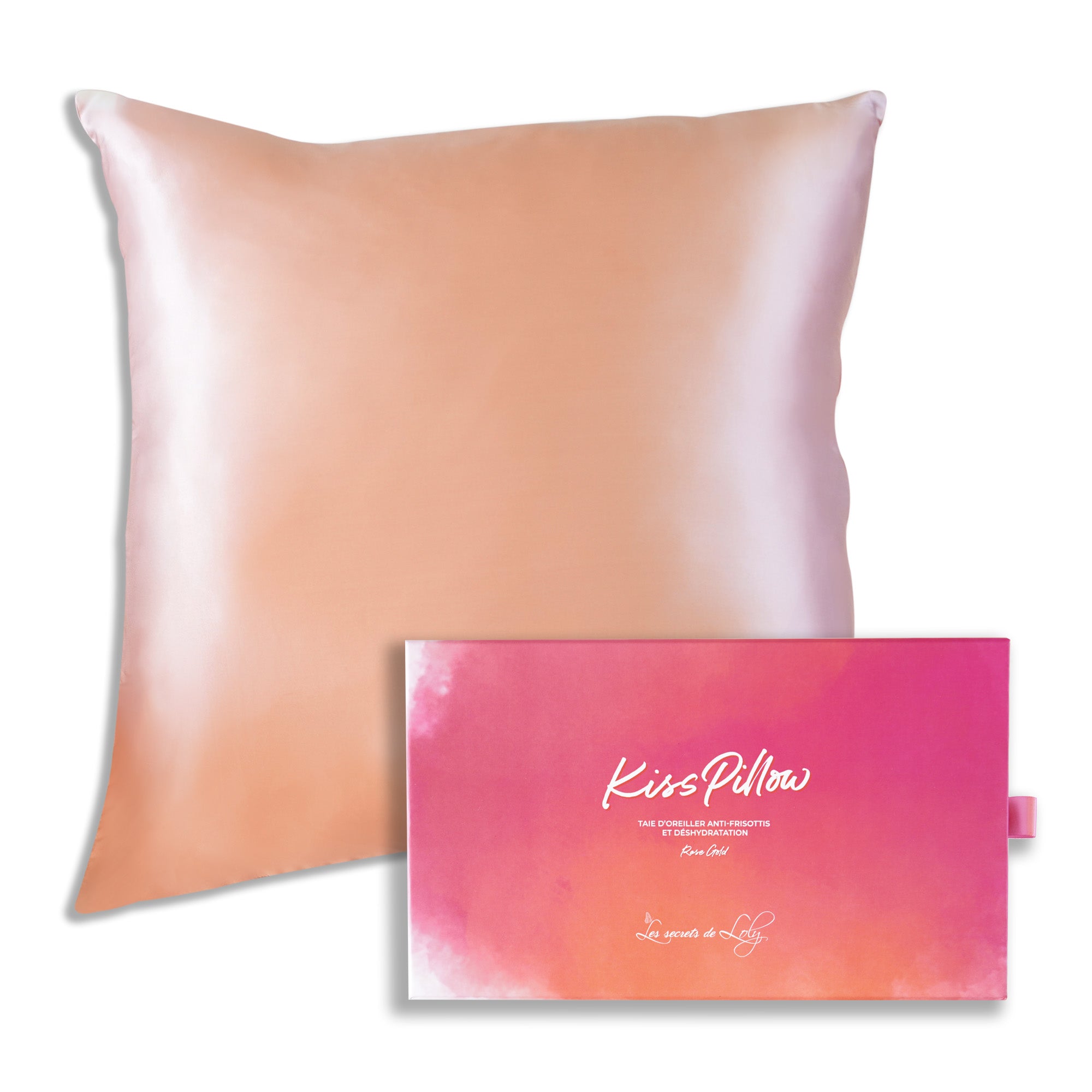 Kiss Pillow Rose Gold - Taie d'oreiller double face anti-frisottis et déshydratation