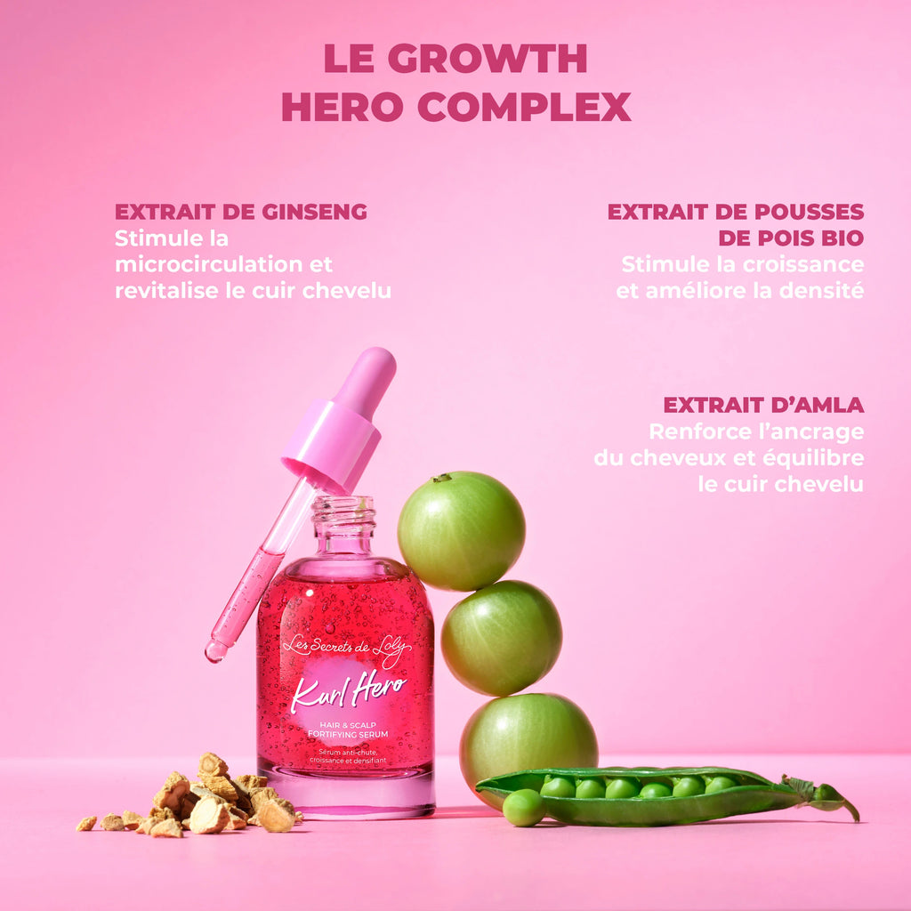 Duo Kurl Hero - Sérum anti-chute, croissance et densifiant & Dermaroller cuir chevelu