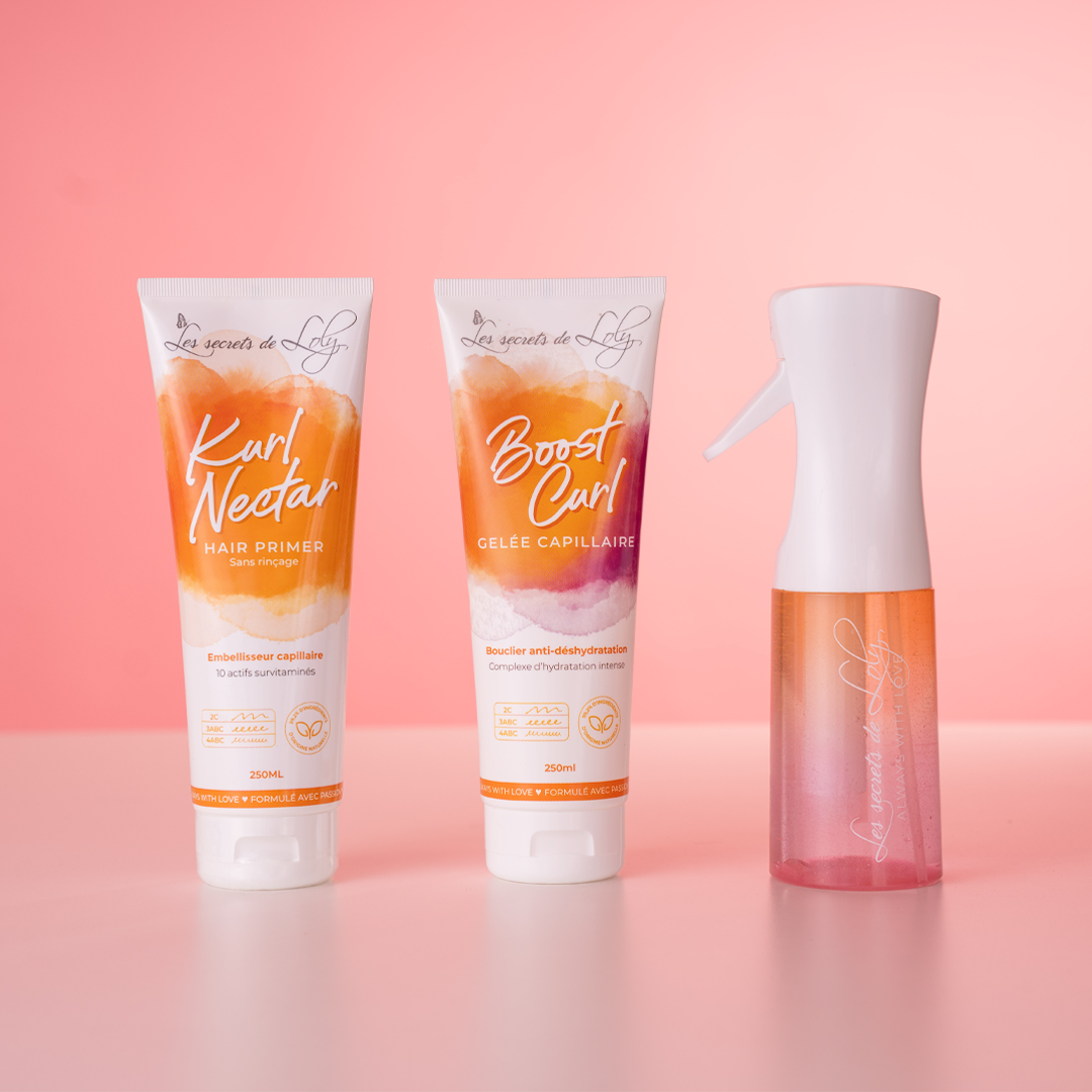 Starter Pack Cabello Rizado - Crema sin aclarado, gel fijador y vaporizador