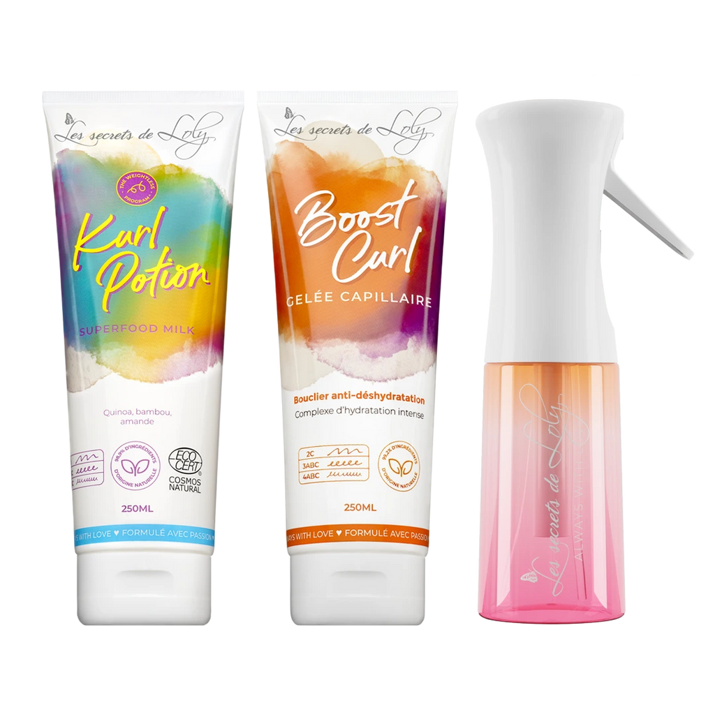 Wavy Hair Starter Pack - Leave-in Cream, Styling Jelly & Spray
