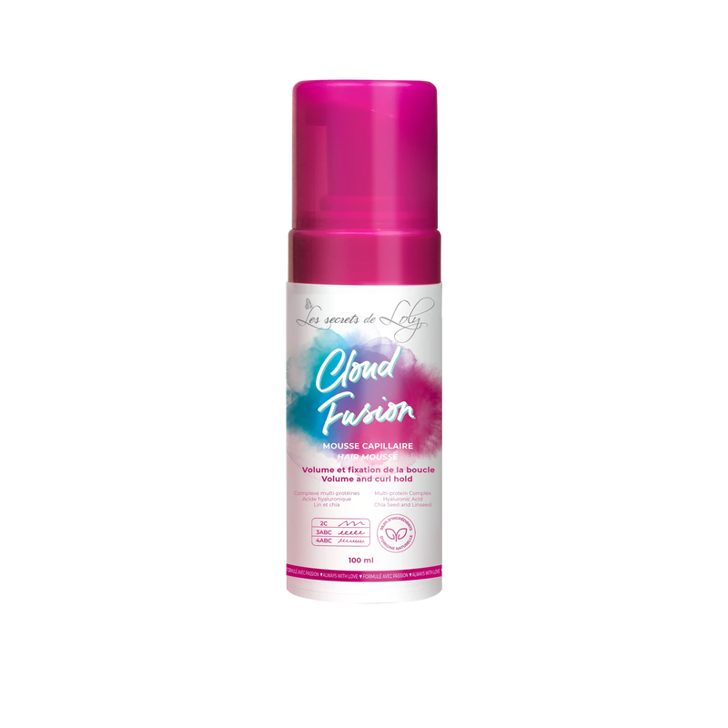 Cloud Fusion 100ml - Mousse capillaire fixante pour cheveux  multi-texturés, qui ont plusieurs textures