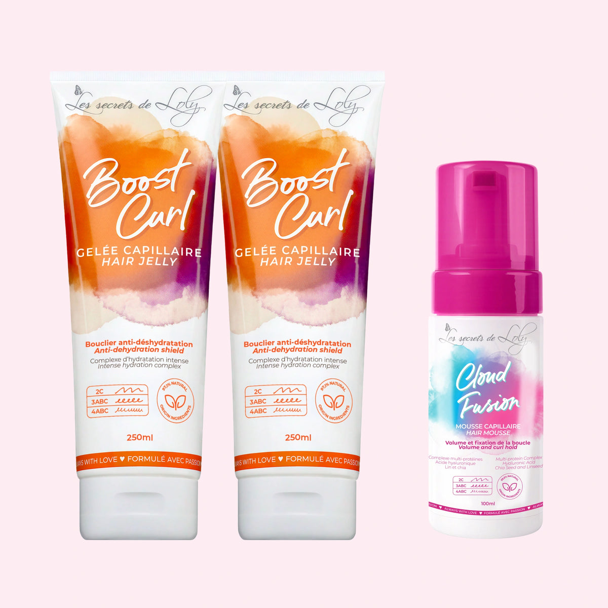 Duo Boost Curl Pack (x2) - FREE 100ml Fixing Mousse