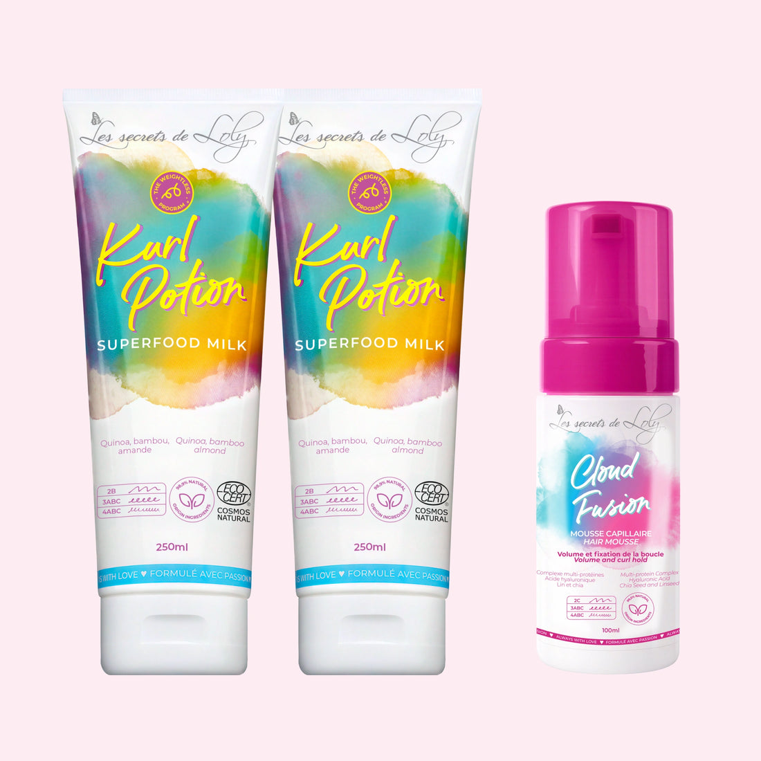 Pack Duo Kurl Potion (x2) - Mousse fixante 100ml offerte