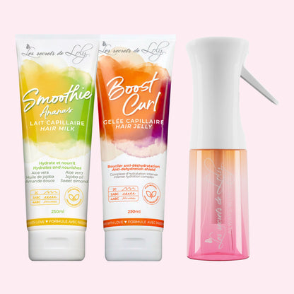 Curly Hair Starter Pack - Leave-in Milk, Styling Jelly &amp; Spray