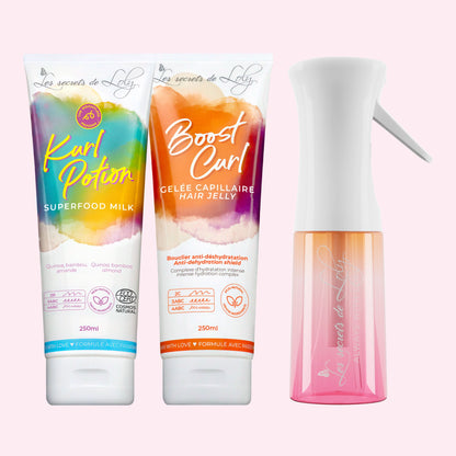 Wavy Hair Starter Pack - Leave-in Cream, Styling Jelly &amp; Spray