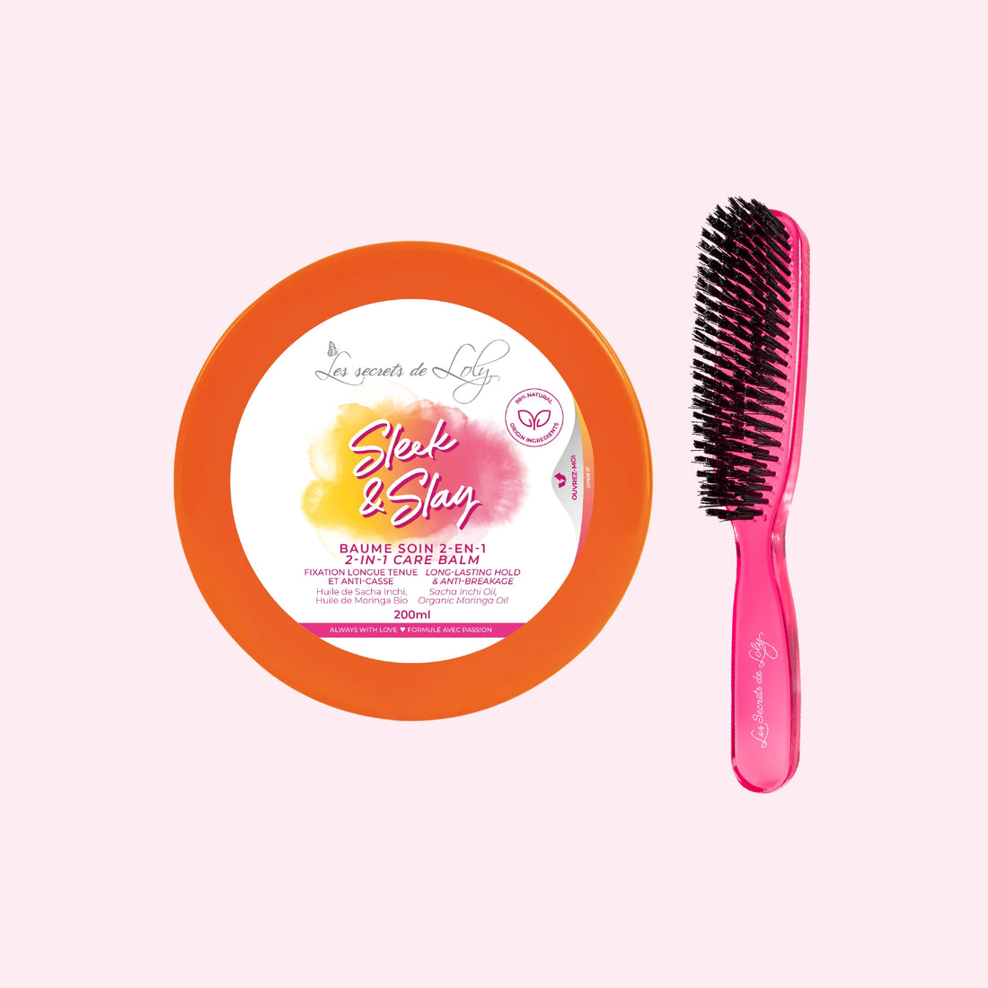 Plaquée du matin au soir - Baume fixant 200ml et brosse plaquante