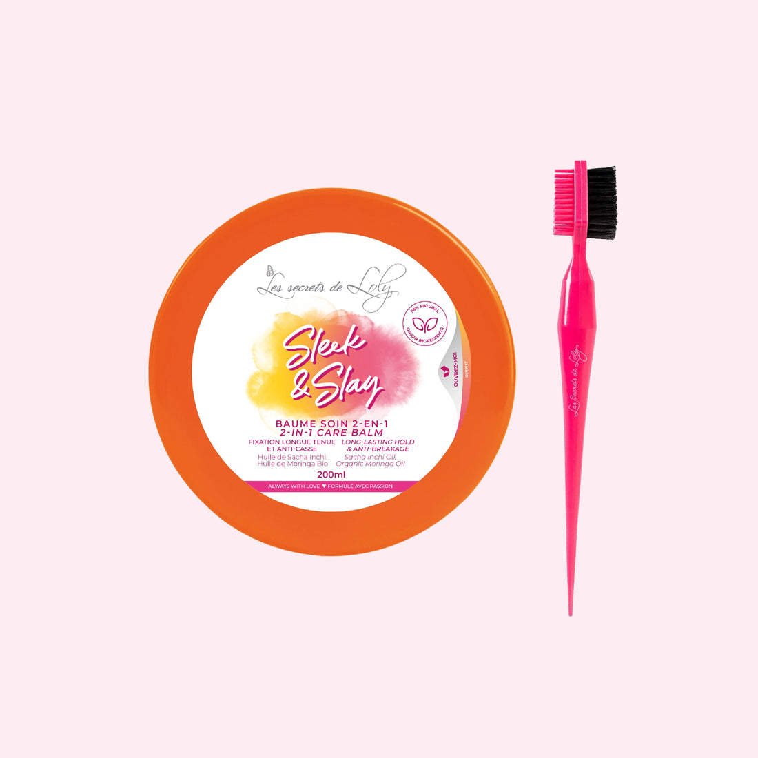 Plaquée jusqu’aux Baby hair - Baume fixant 200ml et brosse baby hair