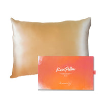 Kiss Pillow Caramel - Taie d'oreiller double face anti-frisottis et déshydratation