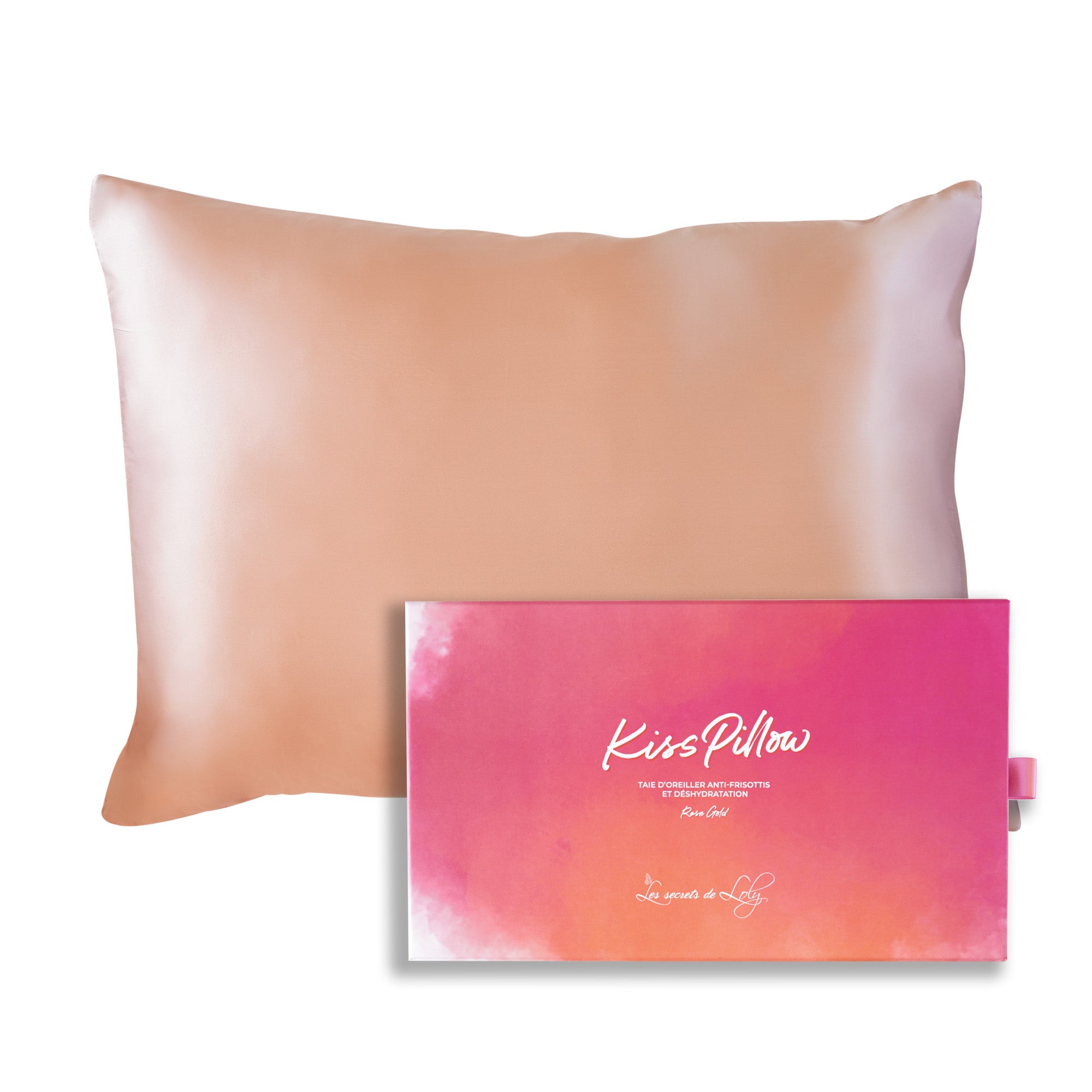 Kiss Pillow Rose Gold - Taie d'oreiller anti-frisottis