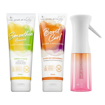 Starter Pack Cabello Rizado Cerrado - Leche sin aclarado, gel fijador y vaporizador
