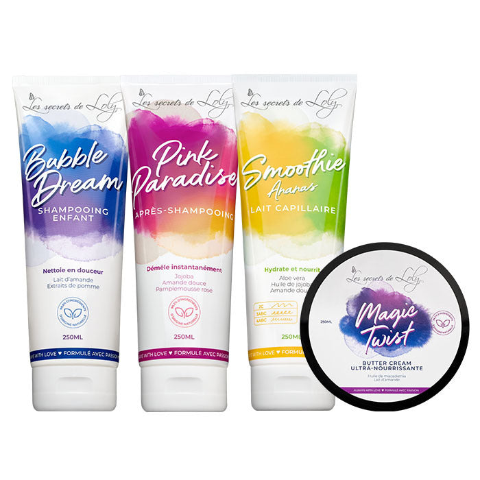 Kids' tight coily Hair Routine - 4 steps ritual
